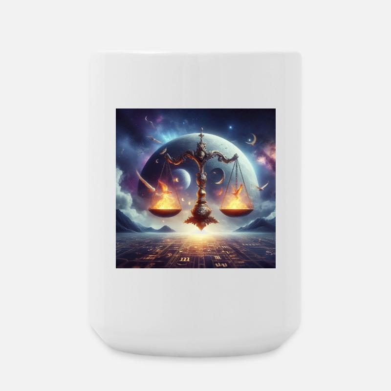 LIBRA \ Zodiac Signs - Large Mug 440 ml - white