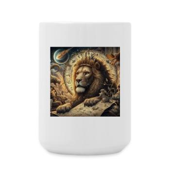 LEO \ Zodiac - Large Mug 440 ml - white - Front