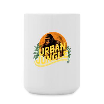 Urban Jungle Logo Couleur - Grande tasse 440 ml - blanc - Devant