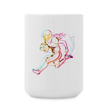 Football américain Femme - Grande tasse 440 ml - blanc - Devant