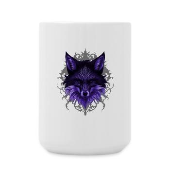 Füchse, Ranken, Goth - Große Tasse 440 ml - Weiß - Vorne