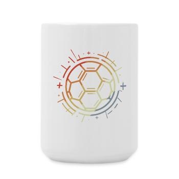 Dessin de football vintage - Grande tasse 440 ml - blanc - Devant