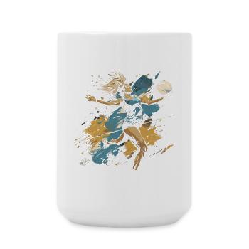 Graffiti d’un joueur de volley-ball - Grande tasse 440 ml - blanc - Devant