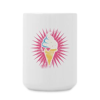 Cream Cartoon Look - Large Mug 440 ml - white - Front