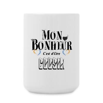 Mon Bonheur C'est d'Etre Cousin - Grande tasse 440 ml - blanc - Devant
