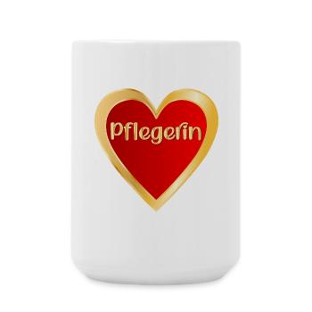 DANKESCHÖN PFLEGE - BERUF PFLEGERIN - Große Tasse 440 ml - Weiß - Vorne