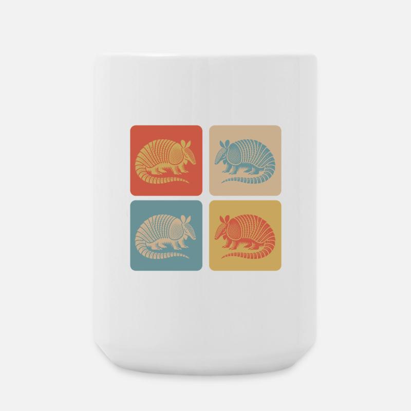 Vintage Armadillo Armadillo Pop Art - Large Mug 440 ml - white
