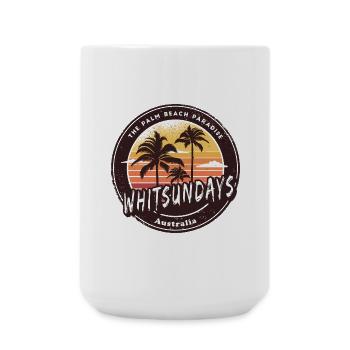 Whitsundays Australien Palmen Design - Große Tasse 440 ml - Weiß - Vorne