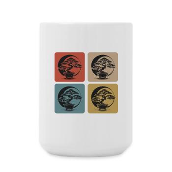 Bonsai Sonnenuntergang - Große Tasse 440 ml - Weiß - Vorne