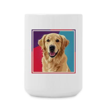Dog - Golden Retriever - Große Tasse 440 ml - Weiß - Vorne