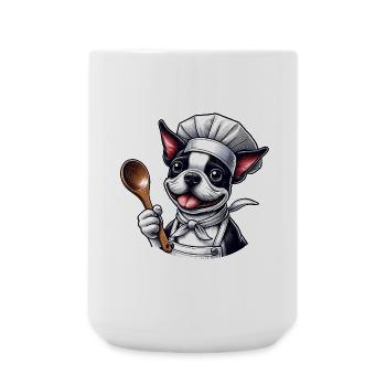 Bostie Koch Design - Große Tasse 440 ml - Weiß - Vorne