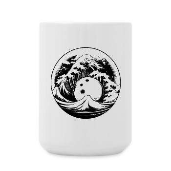 Bowling - Große Tasse 440 ml - Weiß - Vorne