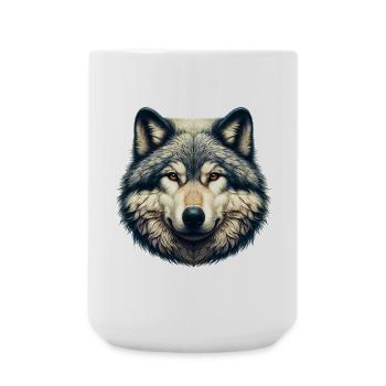 Wolf - Große Tasse 440 ml - Weiß - Vorne