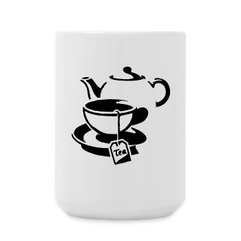 Tee - Große Tasse 440 ml - Weiß - Vorne