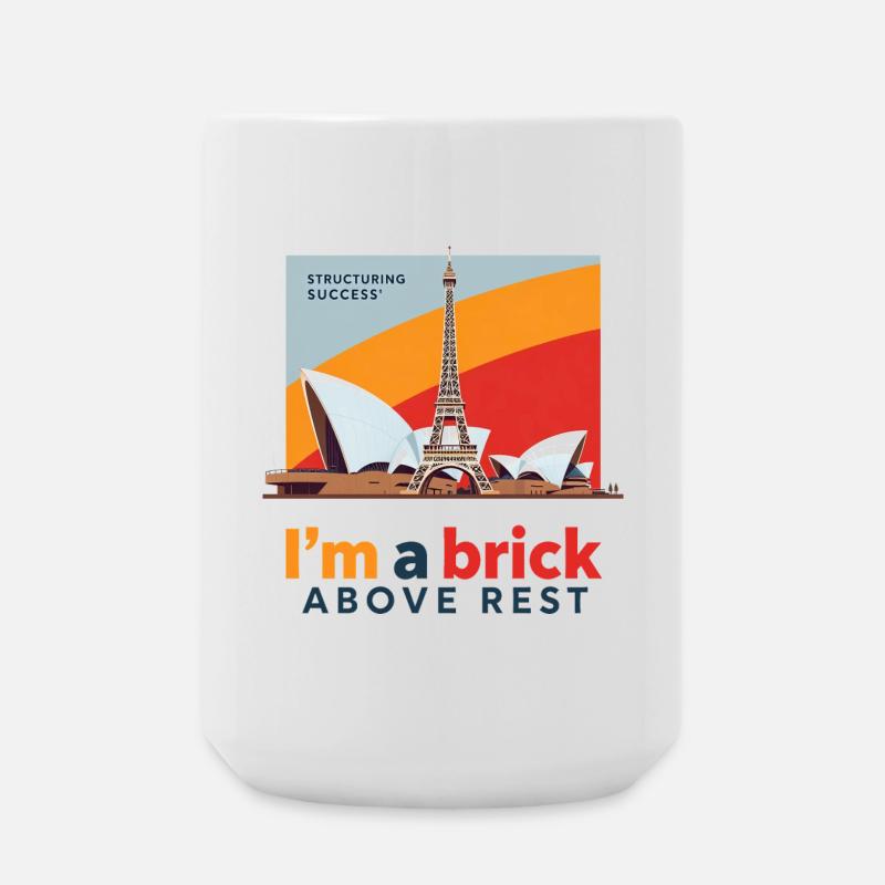 I m a brick above rest - Large Mug 440 ml - white