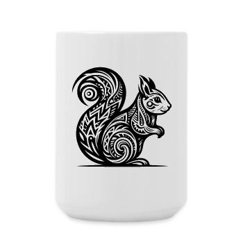 Écureuil tribal - Grande tasse 440 ml - blanc - Devant