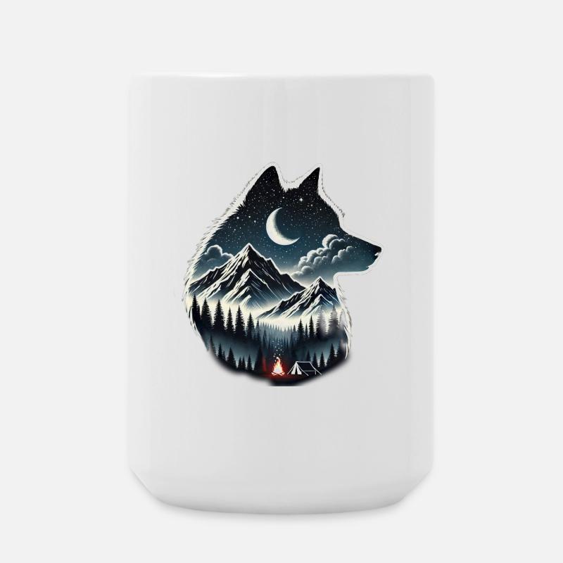 loup - Grande tasse 440 ml - blanc