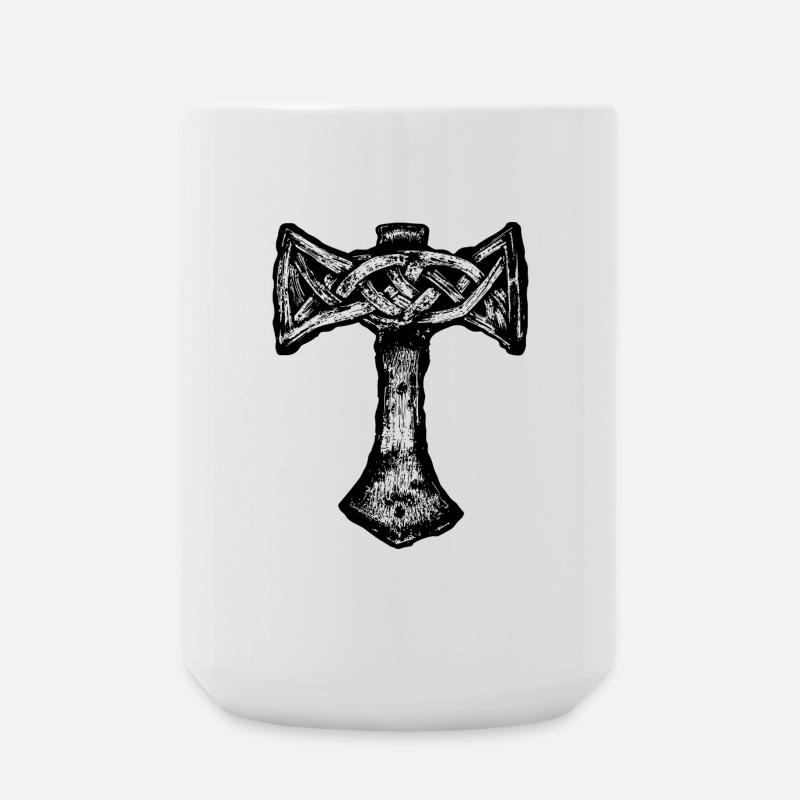 Mjöllnir Viking symbol - Large Mug 440 ml - white