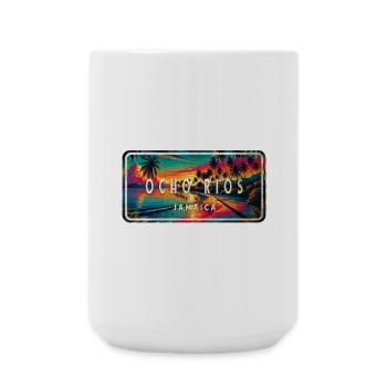 Ocho Rios Jamaïque Signe - Grande tasse 440 ml - blanc - Devant
