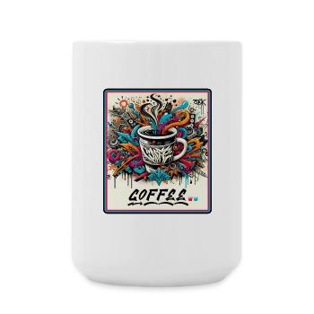 Coffee Graffiti Explosion - Large Mug 440 ml - white - Front