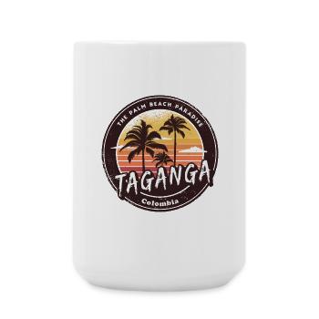 Taanga Palm Beach Design - Large Mug 440 ml - white - Front