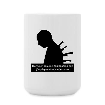 Mein Leben in Kürze - Große Tasse 440 ml - Weiß - Vorne