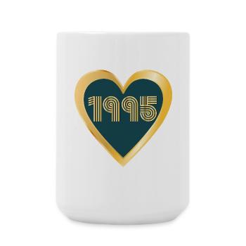 HEART YEAR 1995 - Large Mug 440 ml - white - Front