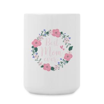 Best Mom ever - pink - Große Tasse 440 ml - Weiß - Vorne