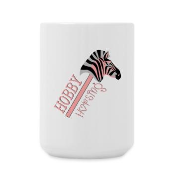 HOBBY HORSING HORSES - ZEBRA - Large Mug 440 ml - white - Front