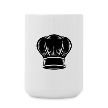 Chef hat - Large Mug 440 ml - white - Front