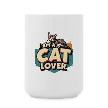 I am a Cat Lover - Large Mug 440 ml - white - Front
