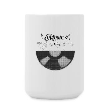 Ein halber Musikzylinder - Große Tasse 440 ml - Weiß - Vorne