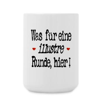 ILLUSTRE RUNDE HUMOR TEAM GRUPPE - Große Tasse 440 ml - Weiß - Vorne
