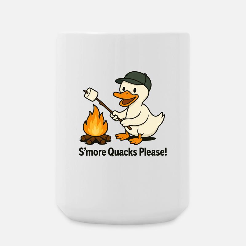 S’more Quacks Please! – Camping Ente - Große Tasse 440 ml - Weiß