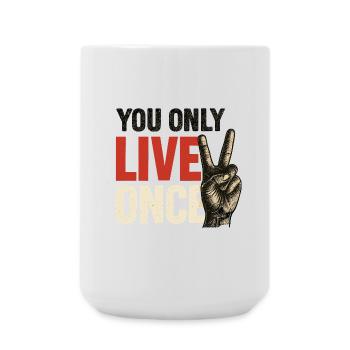 You only live vintage once - Large Mug 440 ml - white - Front