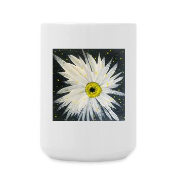 Edelweiss-black-white design - Large Mug 440 ml - white - Front