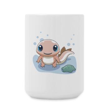 Small pink salamander at the water's edge - Large Mug 440 ml - white - Front