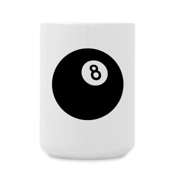 Huit noir - Grande tasse 440 ml - blanc - Devant