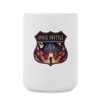 Colorful Atronaut Coat of Arms Design - Large Mug 440 ml - white - Front