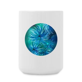 Summer colours - hand-painted by Martina Eßer - Large Mug 440 ml - white - Front