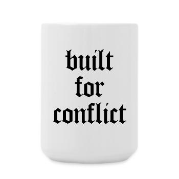 Built for Conflict - Bodybuilding & Gym - Große Tasse 440 ml - Weiß - Vorne
