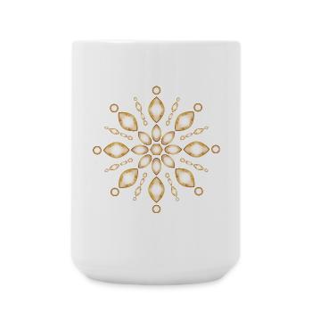 Ambre Gemstone Bijoux Ornement Motif - Grande tasse 440 ml - blanc - Devant