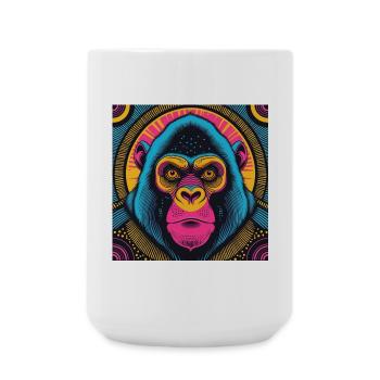Electric Gorilla - Large Mug 440 ml - white - Front