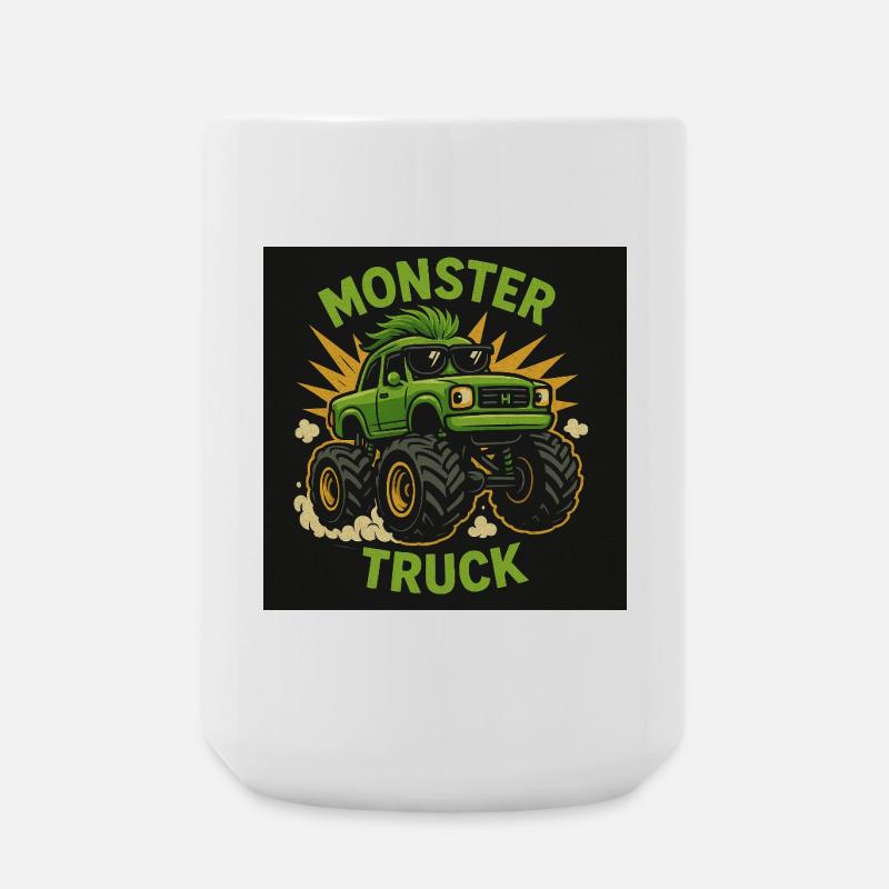 Monster truck - Large Mug 440 ml - white