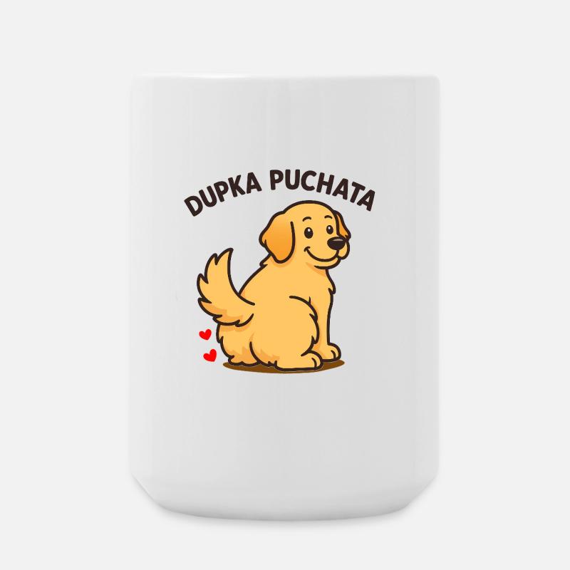 FLUFFY - cute doggy - Large Mug 440 ml - white