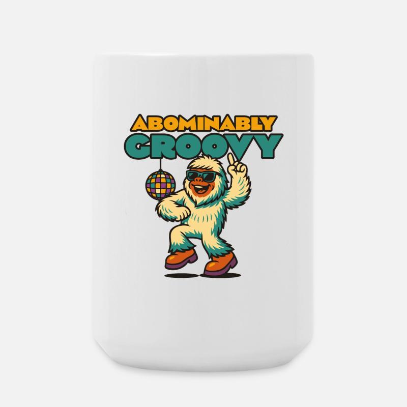 Groovy Disco Yeti - Große Tasse 440 ml - Weiß