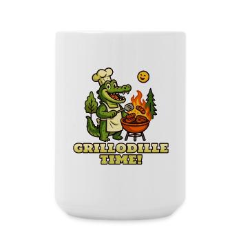 C’est l’heure de la grillodille ! - Grande tasse 440 ml - blanc - Devant