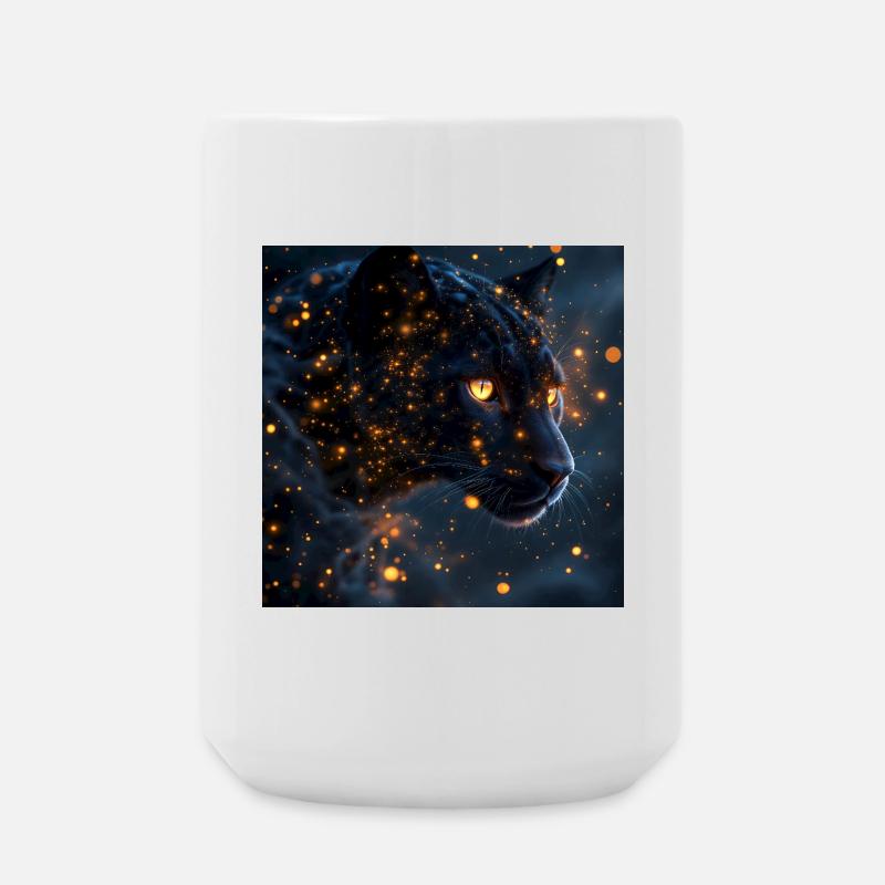Power Animal Black Guepard - Large Mug 440 ml - white