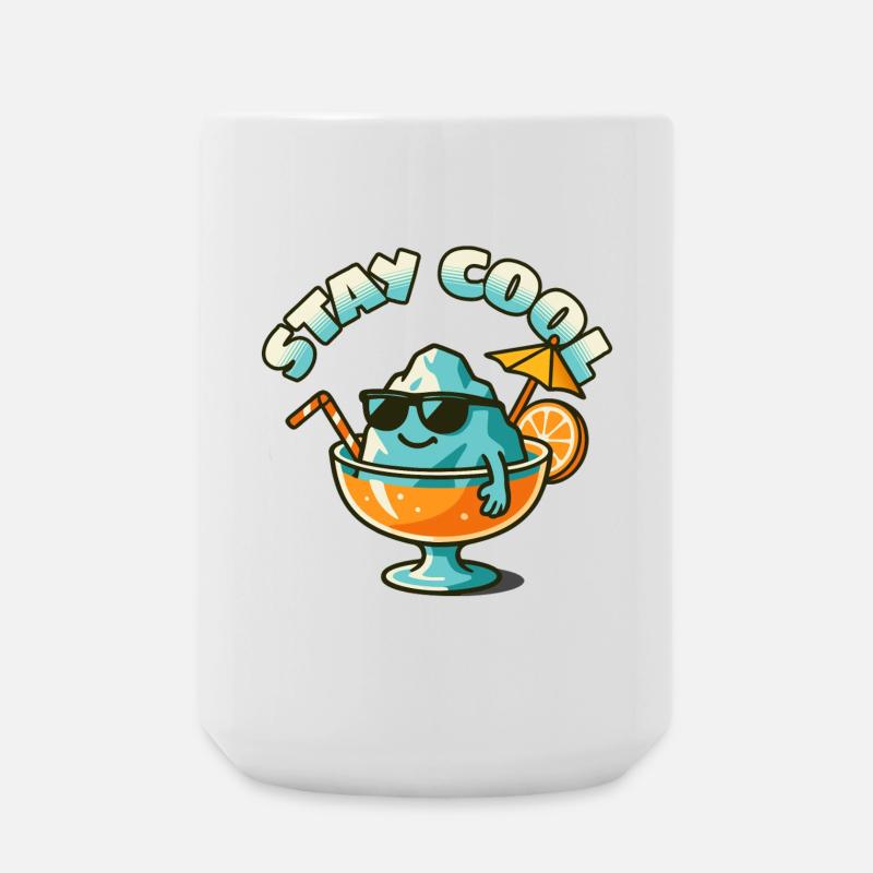 Stay Cool Isbjerg i Sommerglas - Large Mug 440 ml - white