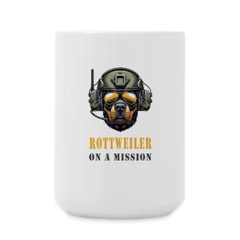 Rottweiler en mission - Grande tasse 440 ml - blanc - Devant